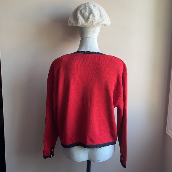 Espion Red long sleeve cardigan Medium - Picture 10 of 13